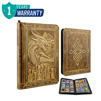 Classeur de cartes à collectionner TC 9 poches à pages fixes avec fermeture éclair pour cartes PKM, album de rangement pour cartes de jeu TCG