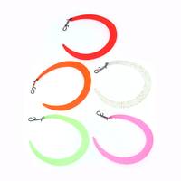 Queue de mouche en silicone à fixation rapide pour jigs, jupes, leurres de pêche, matériel de montage de mouches, équipement de pêche en mer