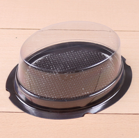 Jetables en plastique transparent contenant petit gâteau emballage boîte