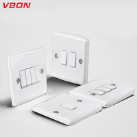 Prise murale blanche simple à 3 broches 16A avec 2 interrupteurs USB Type-C et prise avec voyant néon pour la vente en gros