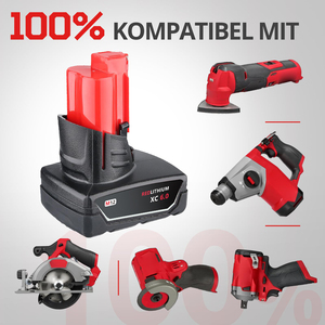 2PCS 12V 6A Replacement <b>Battery</b> Compatible for Milwaukee 12V Power Tools (Not Made in Milwaukee) - Product Image 6