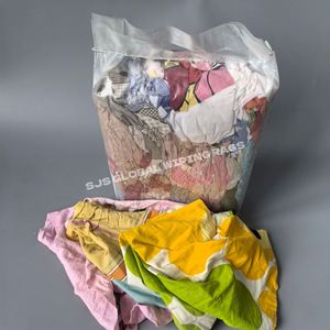 Trapos de Limpieza Reciclados de Algodón 100% de Colores Mezclados para Uso Industrial y Marino, Trapos de Limpieza de Colores en Bolsas de 1 kg - Product Image 1