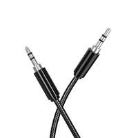 Câble Audio tressé en feuille d'étain, 3.5MM, câble mâle à mâle, AUX vidéo, pour casque d'écoute, enceinte de téléphone, voiture, MP4