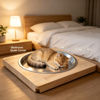 Nouveau Nid pour chat en bois massif et aluminium, pour la vente en gros, avec dissipation thermique, idéal pour l'été et le sommeil, type 'Ice Nest'