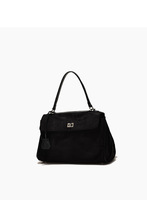 Nouveau Sac Fourre-tout Grande Capacité en Daim Floqué pour Femme, Style Rétro Polyvalent Printemps/Été 2026, Idéal pour le Quotidien, Porté Main
