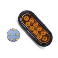 Feux de position latéraux ovales LED de 6 pouces de haute qualité pour camion, lampe d'avertissement de cabine en PC ABS, éclairage de signalisation extérieur à montage Oliver