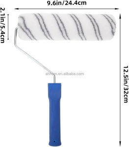 9Inch Industriële Verf <span class=keywords><strong>Roller</strong></span> Wit Streep Blauw Handvat - Product Image 5