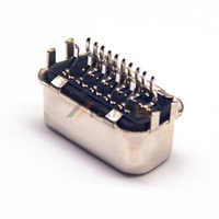 Connecteur femelle Mini D-Sub DB15, pas de 2,29 mm, montage sur circuit imprimé, traversée de trou, interface de signal HD15 VGA 3 rangées, port de données