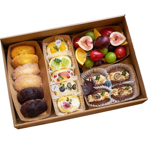Boîte à emporter en papier jetable bon marché pour pique-nique, fruits congelés, gâteaux, sushis, boulangerie, salades, noix, avec couvercle transparent - Product Image 3