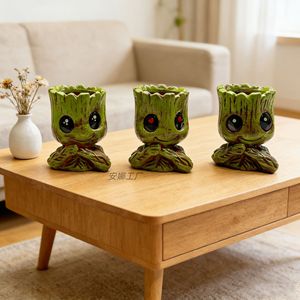 <span class=keywords><strong>Muñeco</strong></span> <span class=keywords><strong>Groot</strong></span> <span class=keywords><strong>de</strong></span> Ojos Grandes, Versión Adorable del Hombre Árbol Pequeño, Decoración para Escritorio, Jarrón Adorable con Forma <span class=keywords><strong>de</strong></span> Árbol, en Inglés - Product Image 2