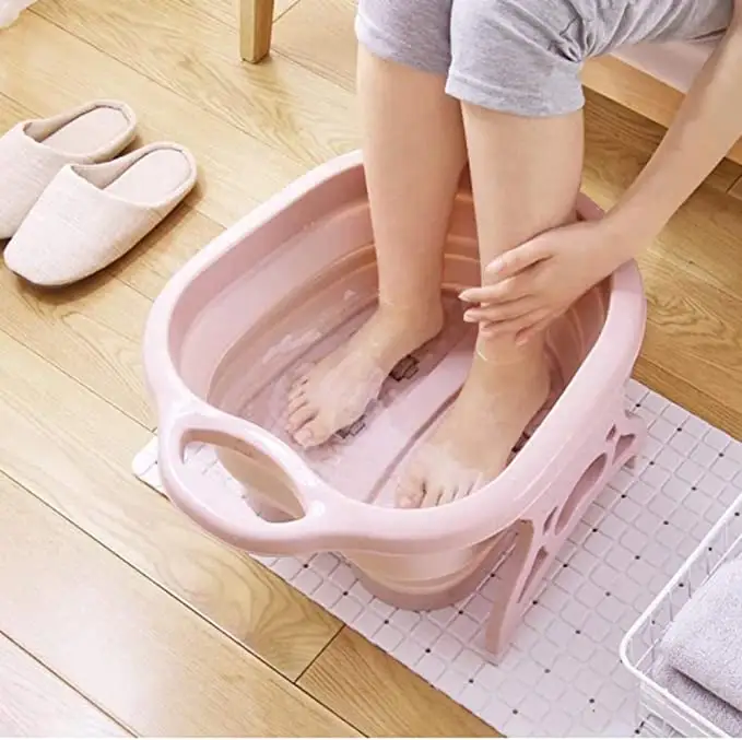 Foot SPA Bath Tub Foot Soak Bath Tub with Massaging Rollers Spa Basin for Soaking Stress Relief Portable Collapsible