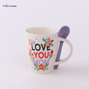 Vente en gros de tasses à café en céramique de grande capacité de 400 ml, nouvelle porcelaine fine, <span class=keywords><strong>mug</strong></span> pour la fête des mères, design floral, boîte cadeau, passe au lave-vaisselle - Product Image 1