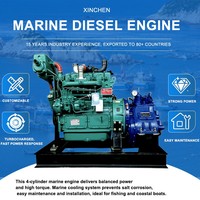 Moteur diesel marin hors-bord 4 à 6 cylindres refroidi par eau, 4 temps, démarrage électrique, pour bateau de pêche