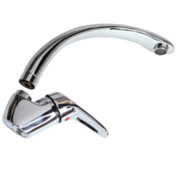 Robinet d'évier de cuisine corps en laiton et robinet de tuyau en fonte, corps en laiton à col de cygne moderne robinet de lavabo chromé