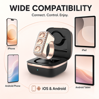 Bague Intelligente Bluetooth Sans Fil, Télécommande, Tourneur de Page, Mini Obturateur Compatible avec iPhone Android pour Défilement de Vidéos TikTok