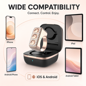 แหวนบลูทูธไร้สายอัจฉริยะ รีโมทคอนโทรล เปลี่ยนหน้า ถ่ายภาพ ใช้งานร่วมกับ iPhone Android สำหรับเลื่อนวิดีโอ TikTok - Product Image 6