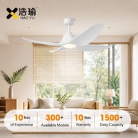 Ventilador de Techo Moderno de 52 Pulgadas con Aspas de ABS, Luz y Control Remoto Opcional, Compatible con Tuya Smart, Motor DC Silencioso de Cobre, para el Hogar # 3635