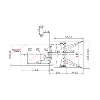 Lensa Fokus Laser Serat Fused Silica F-theta Lensa M39*1 Diameter 47mm Relfar ZBTK Kepala Penanda Pembersih Berdenyut Tabung Laser Co2