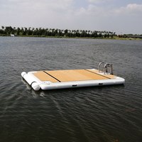 Plate-forme de quai de pêche gonflable, tapis de yoga, planche de yacht flottante gonflable