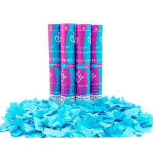 Chất Lượng Cao Bé Giới Tính Tiết Lộ Confetti Pháo Màu Xanh Hoặc Màu Hồng Cậu Bé Hoặc Cô Gái Confetti Pháo Đảng Popper Confetti Bán Buôn