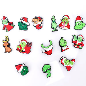 Breloques de chaussures en PVC souple de Noël <span class=keywords><strong>Grinch</strong></span> en gros, breloques de chaussures personnalisées de marque de créateur - Product Image 2