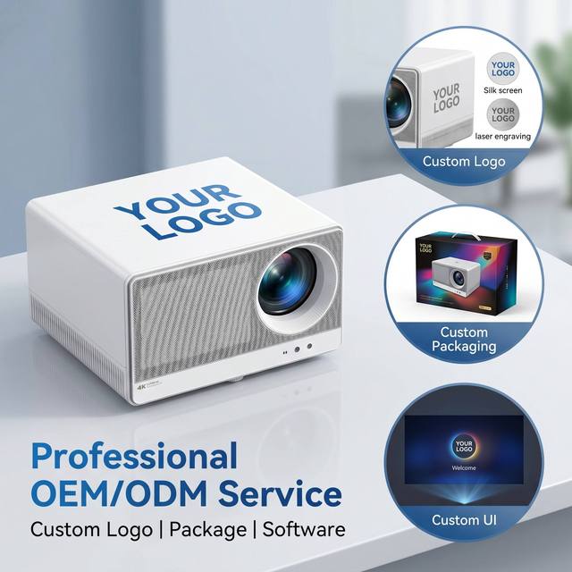 OEM 4K UHD Projector RD910 Ultra Native 4K Proyector 5.5'' LCD Sealed Optical Engine 3+64GB 16W Speaker Home Theater Projector