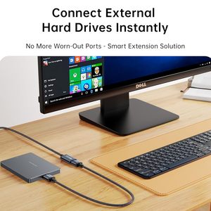 Cavo <span class=keywords><strong>di</strong></span> Prolunga USB 3.0 Schermato Biaze, Conduttore in <span class=keywords><strong>Rame</strong></span> Puro, Tipo Maschio-Femmina, Intrecciato in Nylon per Trasferimento Dati ad Alta Velocità - Product Image 5