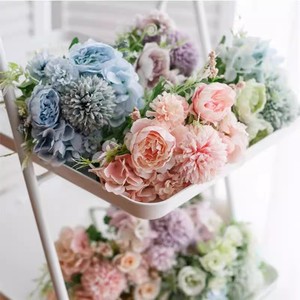 <b>Artificial</b> Roses Hydrangeas <b>Peony</b> Bouquet European Style Wedding Home Decor Plastic Dried Flowers High Simulation - Product Image 4