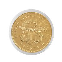 Réplique de la pièce commémorative Liberty Double Aigle de 20 $ de 1849, en laiton plaqué or, imprimée UV, pièce de collection ronde, fabriquée en Chine