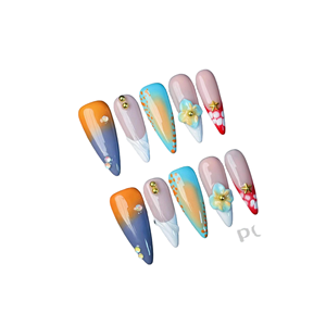 <span class=keywords><strong>Ongles</strong></span> à presser faits main en acrylique 3D, design <span class=keywords><strong>de</strong></span> luxe, forme stiletto, pointes longues, <span class=keywords><strong>avec</strong></span> colle, option logo personnalisé, 10 pièces - Product Image 3