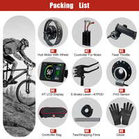 Kit de vélo électrique tout-terrain 72V 5000W avec moteur de moyeu arrière sans balais, pneus 4.0 de 20/24/26 pouces, déport de roue 170mm et kit de frein à disque pour neige
