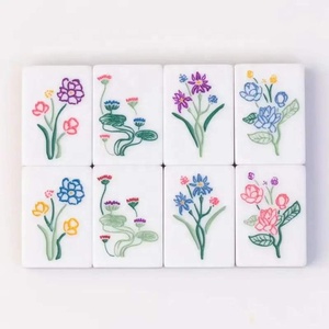 Fichas de Mahjong Americanas de Melamina Acrílica de Tres Capas con Diseño de Esmeralda de Lujo, 160 Piezas <span class=keywords><strong>MU</strong></span> PAI, Plegables, Portátiles y Ecológicas - Product Image 6