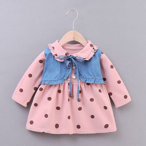 Otoño Punto 2pcs 3 años Bebé Ropa niños niñas vestido de <span class=keywords><strong>denim</strong></span> - Product Image 3