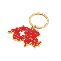 Portachiavi Souvenir Svizzero ODM con Bandiera e Mucca 3D, Mini Campanella, Regalo per Turisti