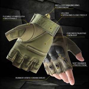 Venta al por mayor personalización ajustable utilidad guantes tácticos con material de microfibra de refuerzo guantes de Ciclismo de motocicleta - Product Image 5