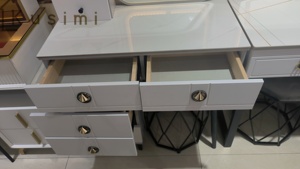 Thanh lịch phong cách hiện đại trong Nhà Phòng Ngủ Đồ nội thất cao Glossy bàn trang điểm với trang điểm Bàn và ghế - Product Image 6