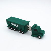 Kreatif disesuaikan lembut Pvc Usb Flash Drive 128gb desain gratis karet truk bentuk Usb Pendrive