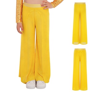 6-16 Kids Girls Lyrical Dance Costume Wide-Leg <b>Mesh</b> <b>Pants</b> Performance Competition Ballroom Dance Costumes Dancewear Manufacturer - Product Image 5