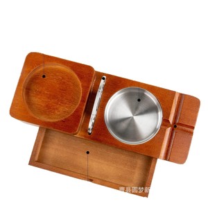 Cendrier en bois transfrontalier avec tiroir, porte-cigares, porte-verre à whisky, cendrier cadeau pour la Fête des Pères - Product Image 5