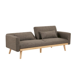 Divano Letto Futon Pieghevole a Tre Posti Imbottito e Trapuntato per Hotel, Ospedali e Soggiorni - Divano Reclinabile Trasformabile - Product Image 3