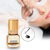 Colle adhésive pour extensions de cils de haute qualité, noire, en mini-emballage en vrac, personnalisable, forte, à séchage rapide, marque privée