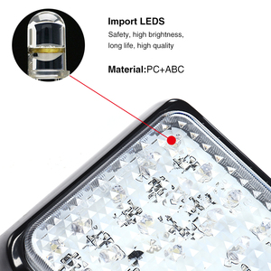 Dot emark 3C phê duyệt 36 LED phía sau đuôi đèn vuông phanh lần lượt tín hiệu đèn cho xe tải Trailer RV 12V 24V - Product Image 5