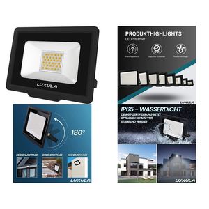 LUXULA LED-Fluter, EEK: F, 30W, 3000lm, 3000K, schwarz (9859539160) - Product Image 1