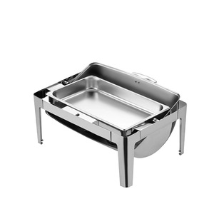 Ensemble de réchauds de buffet en acier inoxydable pour la maintien au chaud des aliments, matériel de chauffage alimentaire pour restaurants et fournitures hôtelières - Product Image 4