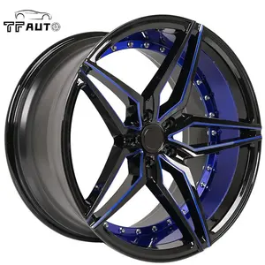 5 Spoke Milling 16 17 20 Inch Alloy Aluminum Wheels Racing Sport Car Rims Wheels JWL VIA TEST Wholesale