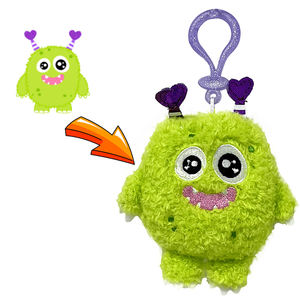 EN71 CPC Mini bebek peluş anahtarlık canavar sevimli doldurulmuş hayvan oyuncaklar Kawaii özel anahtarlık klip karikatür yumuşak Plushies çocuklar hediye - Product Image 2