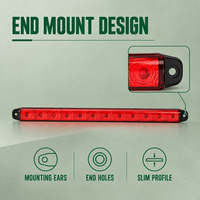 Feu arrière LED SMD 2835 HSSH 12V 2.4W rouge, ambre, blanc pour camion, remorque, véhicule utilitaire
