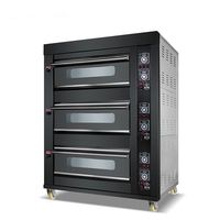 Four à pizza à gaz commercial d'intérieur à deux portes, friteuse à air chaud, cuisinière électrique et four à pain de 24 pouces 110 volts
