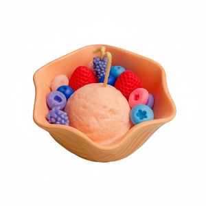 Vela Qoq con Forma de Taza de Helado de Fresa - Decoración Creativa y Novedosa para el Hogar - Product Image 2