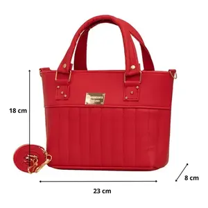 Bolso Bandolera Rojo Espectacular Fana, Material PU, Estilo Geométrico, Asa Única, Impermeable, Uso Diario, Todas las Temporadas - Product Image 3